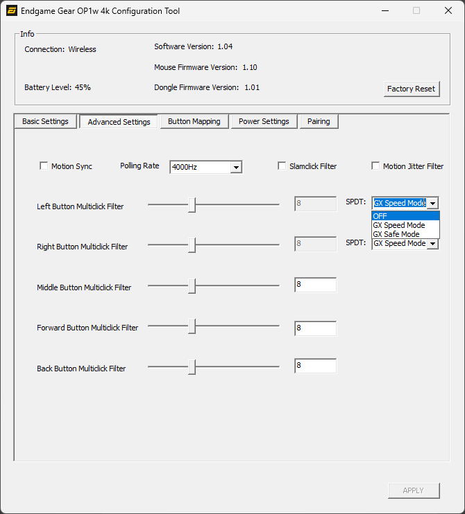 Advanced Settings