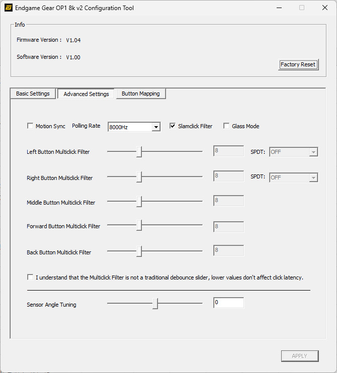 Advanced Settings